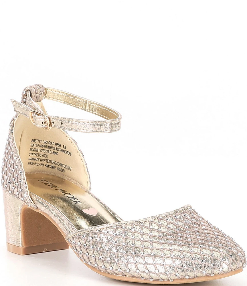 Steve Madden Girls' J-Prettyy Mesh Metallic Jewel Pumps (Youth)