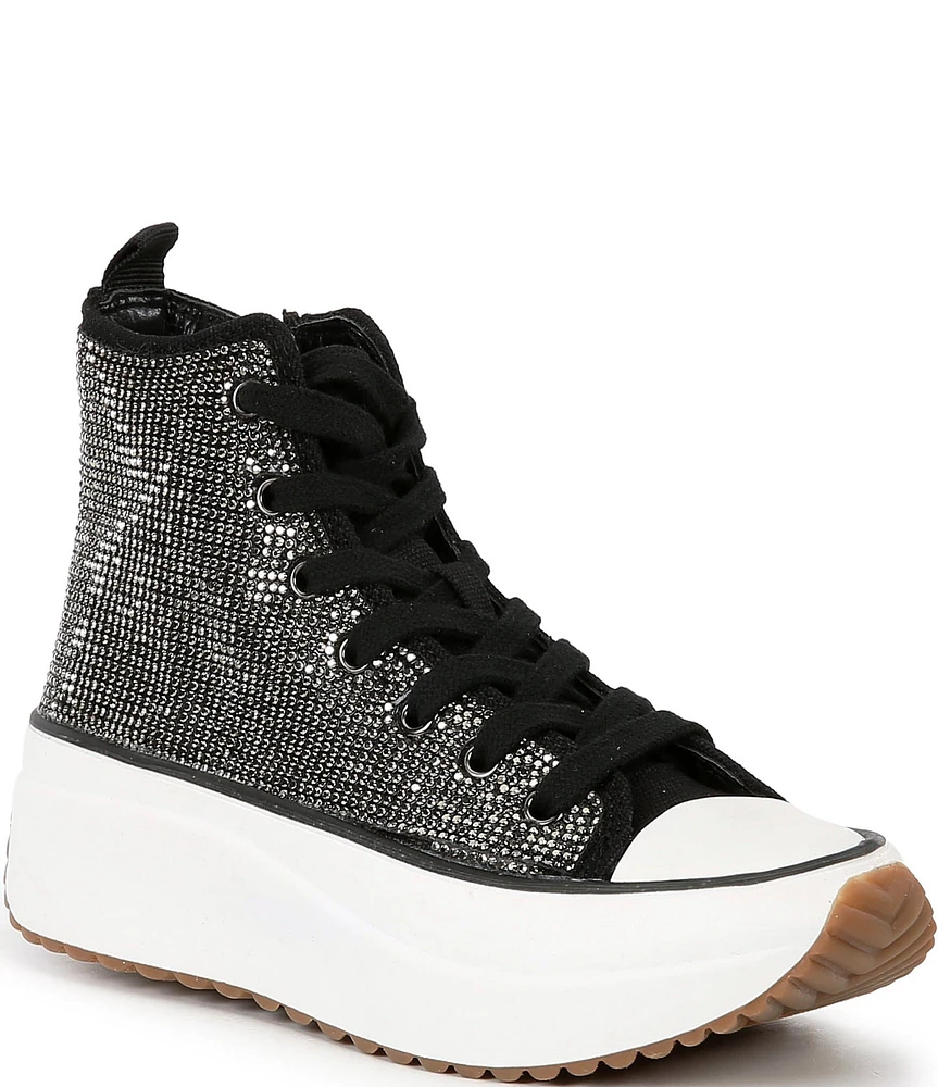 Steve Madden Girls' J-Winstnr Rhinestone Embellished Hi-Top Sneakers (Youth)