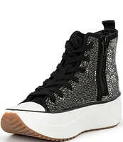 Steve Madden Girls' J-Winstnr Rhinestone Embellished Hi-Top Sneakers (Youth)