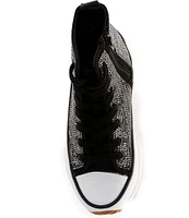 Steve Madden Girls' J-Winstnr Rhinestone Embellished Hi-Top Sneakers (Youth)