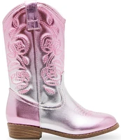 Steve Madden Girls' T-Dollie Metallic Ombre Western Boots (Infant)