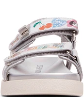 Steve Madden Girls' T-Mona Sticker Embellished Iridescent Sandals (Toddler)