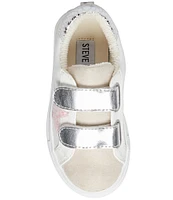 Steve Madden Girls' T-Rezume Glitter Star Detail Alternative Closure Sneakers (Toddler)