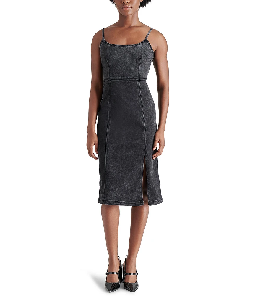 Steve Madden Giselle Denim Scoop Neck Sleeveless Dress