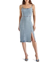 Steve Madden Giselle Denim Scoop Neck Sleeveless Dress