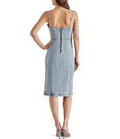 Steve Madden Giselle Denim Scoop Neck Sleeveless Dress