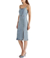 Steve Madden Giselle Denim Scoop Neck Sleeveless Dress