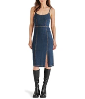 Steve Madden Giselle Denim Scoop Neck Sleeveless Dress