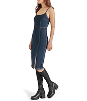 Steve Madden Giselle Denim Scoop Neck Sleeveless Dress