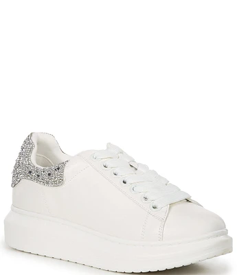 Steve Madden Glacer-R Rhinestone Detail Platform Sneakers