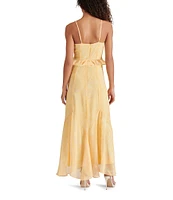 Steve Madden Gracie Lace V Neck Sleeveless A-Line Maxi Dress