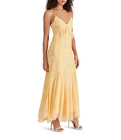 Steve Madden Gracie Lace V Neck Sleeveless A-Line Maxi Dress