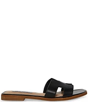 Steve Madden Hadyn Leather Flat Slide Sandals