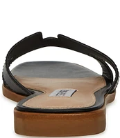 Steve Madden Hadyn Leather Flat Slide Sandals