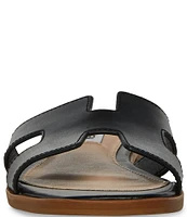 Steve Madden Hadyn Leather Flat Slide Sandals