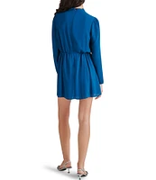 Steve Madden Hope Georgette Mock Neck Long Sleeve Mini Dress