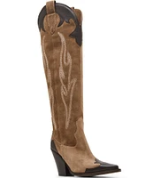 Steve Madden Ignite Suede Knee-High Western Boots