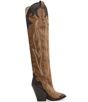 Steve Madden Ignite Suede Knee-High Western Boots