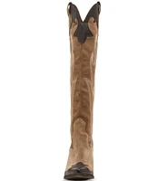 Steve Madden Ignite Suede Knee-High Western Boots