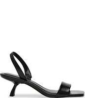 Steve Madden Isha Patent Leather Slingback Kitten Heel Dress Sandals