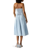 Steve Madden Isla Strapless Denim Midi Dress