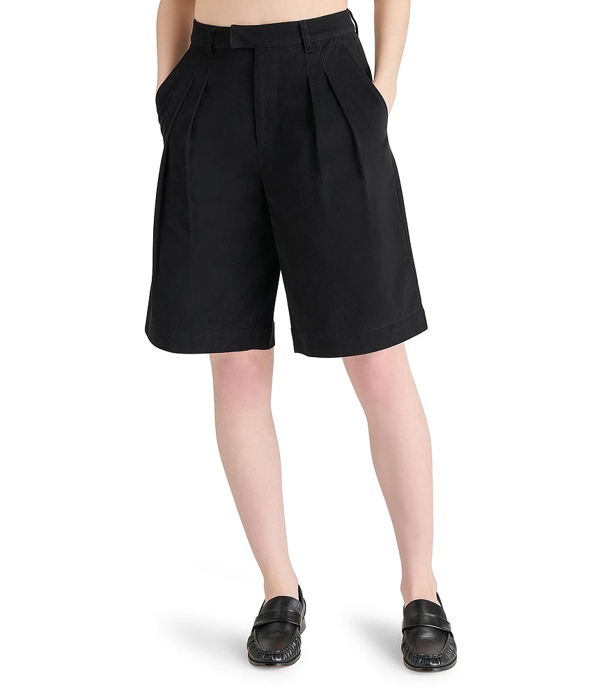 Steve Madden Ivana Twill Pleated Shorts