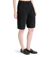 Steve Madden Ivana Twill Pleated Shorts