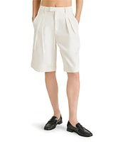 Steve Madden Ivana Twill Pleated Shorts