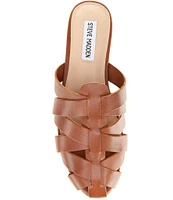 Steve Madden Jansen Leather Woven Mules