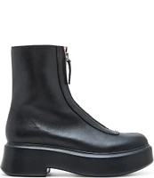 Steve Madden Jones Front-Zip Leather Platform Booties