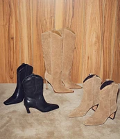 Steve Madden Josefine Leather Western Booties