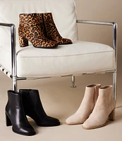 Steve Madden Jozie Suede Block Heel Booties