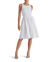 Steve Madden Julian Scoop Neck Sleeveless Eyelet Dress