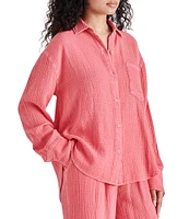 Steve Madden Juna Button Down Collar Long Sleeve Shirt