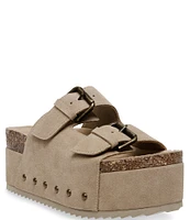 Steve Madden Kali Suede Platform Slide Sandals