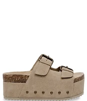 Steve Madden Kali Suede Platform Slide Sandals