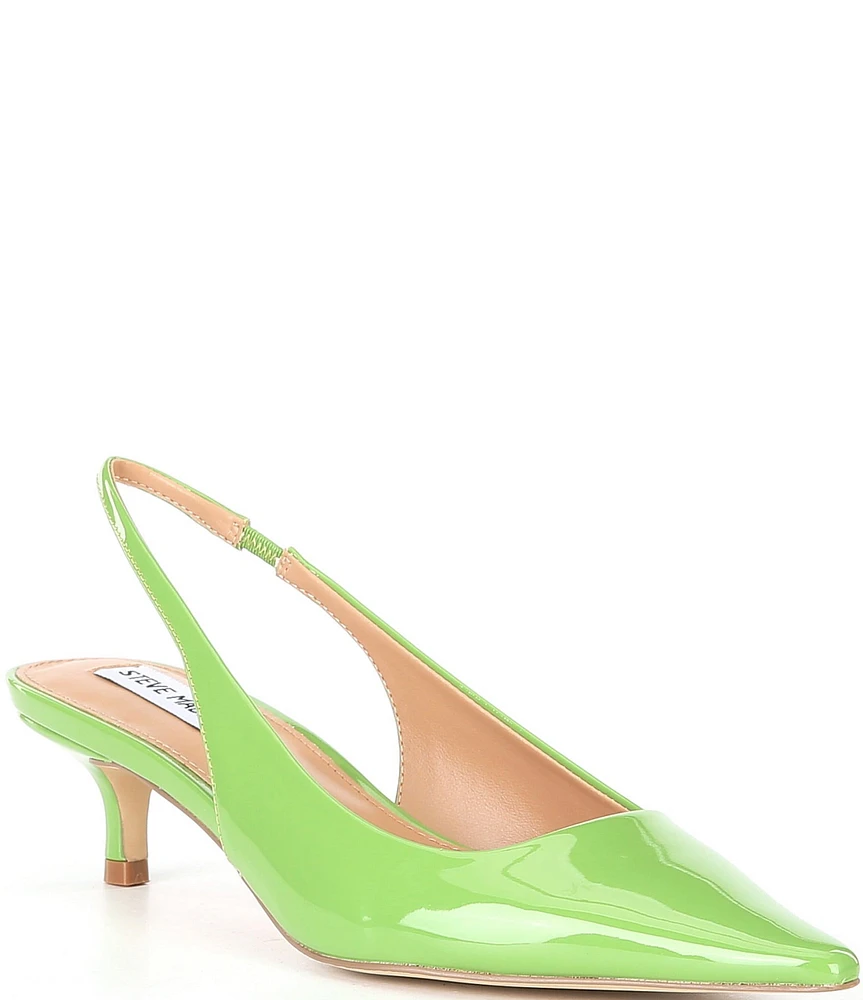 Steve Madden Kari Patent Slingback Kitten Heel Pumps