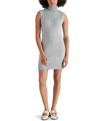 Steve Madden Karissa Turtleneck Sleeveless Sweater Mini Dress