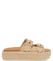 Steve Madden Karrigan Raffia Woven Platform Sandals