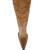 Steve Madden Kinzee Suede Stiletto Western Tall Boots