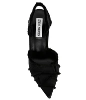 Steve Madden Larysa Satin Frayed Slingback Pumps