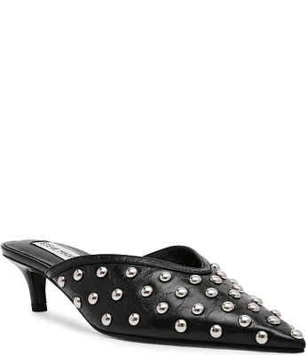 Steve Madden Leanna Leather Studded Dress Slides