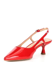 Steve Madden Legaci Patent Kitten Heel Slingback Pumps