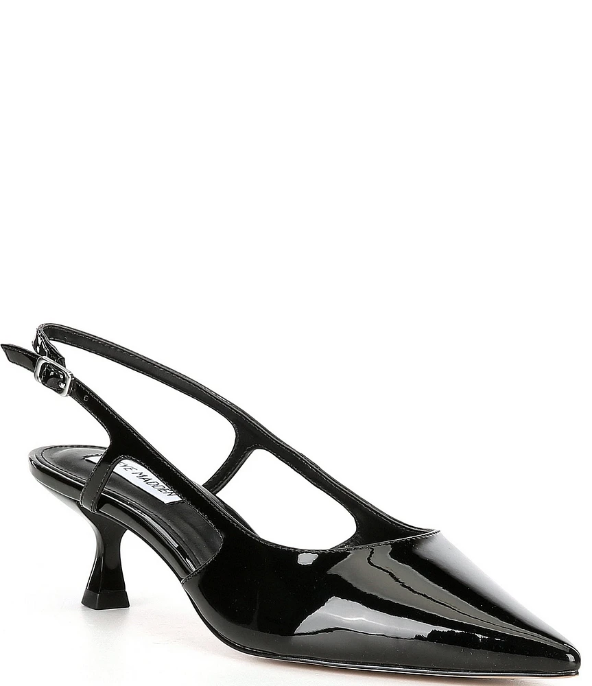 Steve Madden Legaci Patent Kitten Heel Slingback Pumps