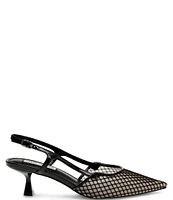 Steve Madden Legaci-M Mesh Kitten Heel Slingback Pumps