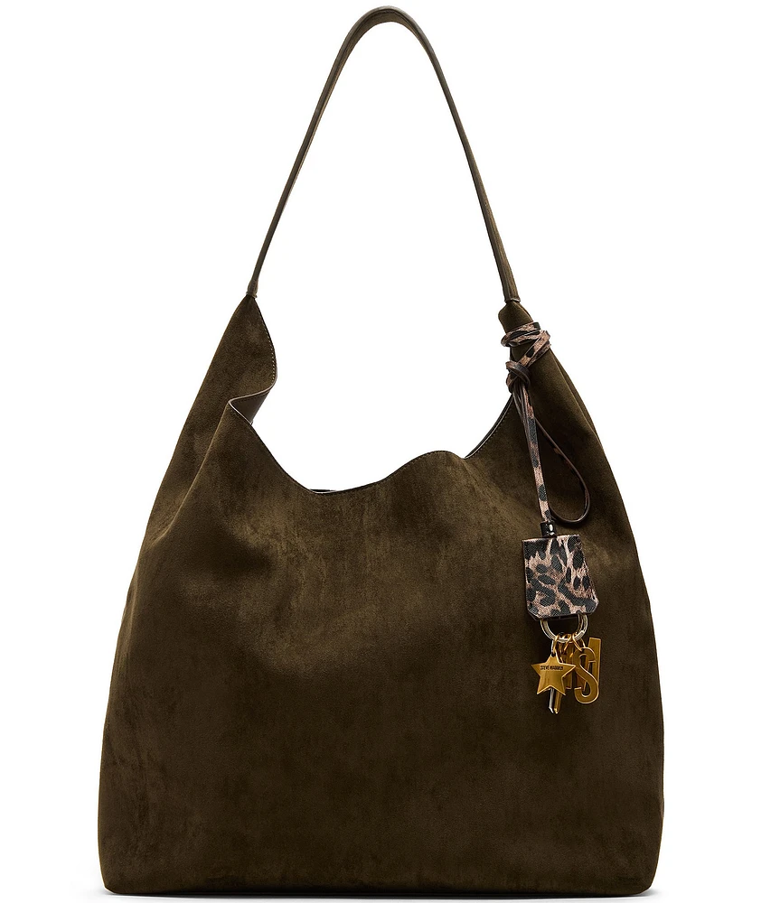 Steve Madden Lenore Faux Suede Hobo Tote Bag
