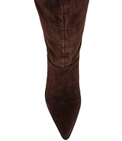 Steve Madden Leyna Suede Western Inspired Kitten Heel Boots