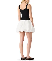 Steve Madden Linnea Scoop Neck Bubble Skirt Mini Dress