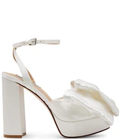 Steve Madden Lively Satin Bow Platform Dress Sandals