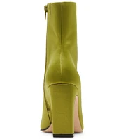 Steve Madden Lizabelle Satin Square Toe Ankle Booties